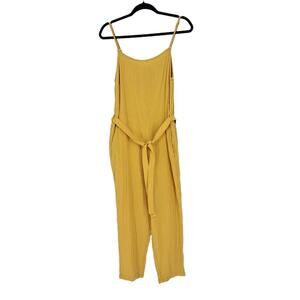 Outerknown The Sunday Jumpsuit Organic Cotton Yellow Women's Size S Small
